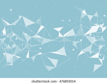 Abstract black vector background, low poly style. Triangular abstract background