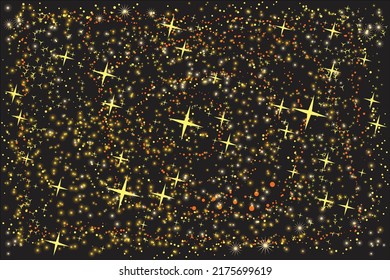 Abstract black vector background. Night starry sky.
 Beautiful design template for cover, packaging, website, wallpaper.