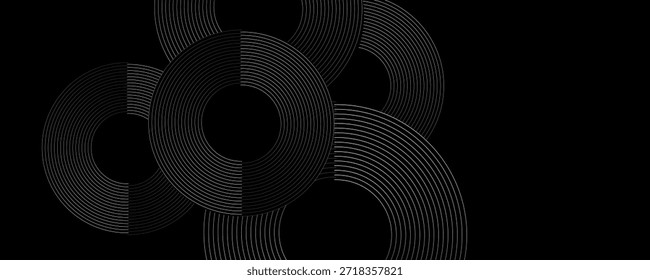 Fundo de vetor preto abstrato com listras. Fundo de gradiente preto abstrato. Textura preta brilhante. Ilustração vetorial
