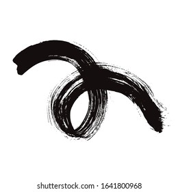 abstract black vector brush stroke