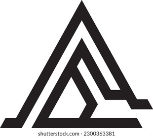 Resumen del logotipo del vector negro, el tamaño puede personalizarse