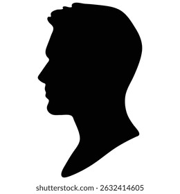 Silhuetas de perfil de vetor preto abstratas de cabeças de homens e mulheres