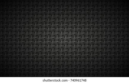 Abstract black vector puzzle background, vector illustration