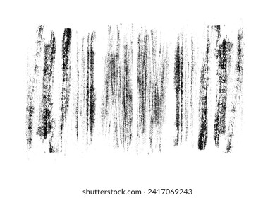 Resumen de pincel vertical negro con fondo texturado. Textura de pincel de grunge perturbado para diseño expresivo, pancarta