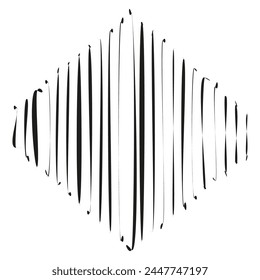 Abstract black vertical brush strokes. Artistic lines texture. Vector illustration. EPS 10.