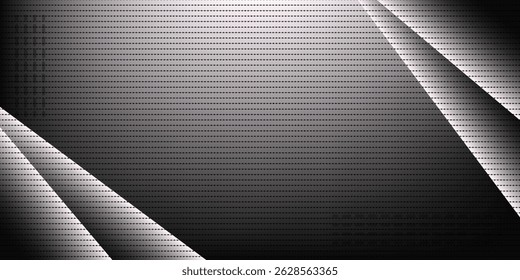 Abstract Black wallpaper background with diagonal lines and dots for business presentations. Vector illustration
