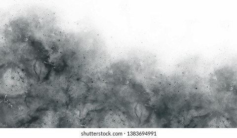 Abstract black watercolor background for you design, vector.