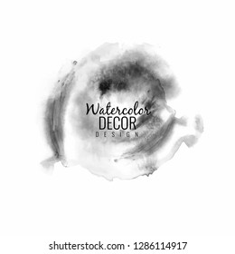 Abstract black watercolor design background