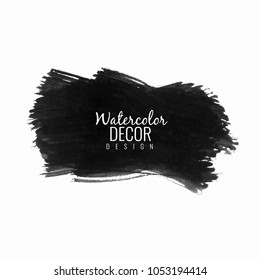Abstract black watercolor modern stroke design background