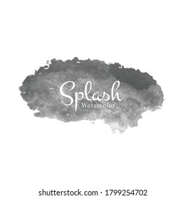 Abstract black watercolor splash design background
