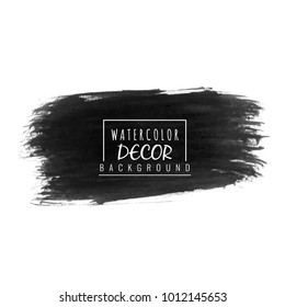 Abstract black watercolor stain design vector background