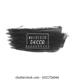Abstract black watercolor stain vector background