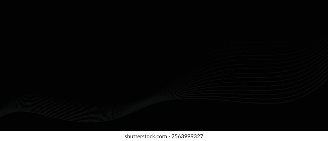 Abstract black wave background. EPS10