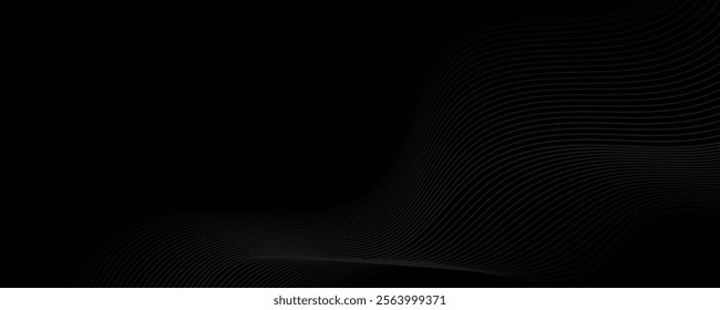Abstract black wave background. EPS10