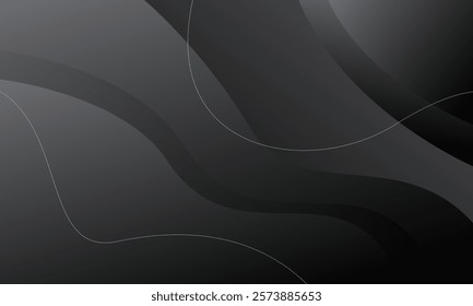 Abstract black wave background. Eps10 vector