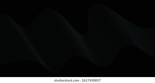 Abstract black wave background. EPS10