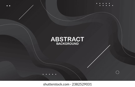 Abstract black wave background. Fluid shapes composition. Eps10 vector