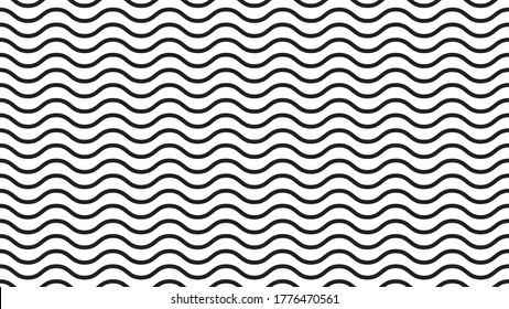 Resumen de fondo de onda negra, patrón sin fisuras, ilustraciones vectoriales para diseño gráfico, sitio web, banner o textil