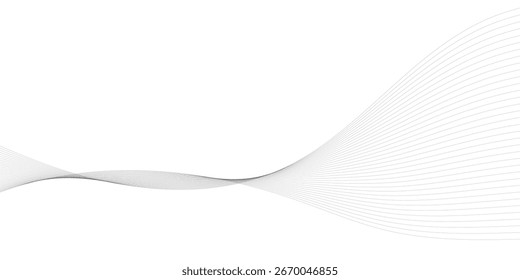 : Abstract black wave banner template. Wavy line with flowing curves. Seamless pattern of continuous wavy lines