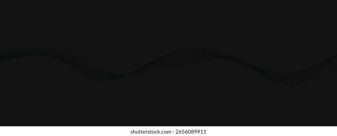 Abstract Black Wave Design para fundos modernos