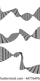 Abstract black wave isolated on white background. Vector illustration for modern business design. Futuristic wallpaper. Cool element for presentation, set collection.