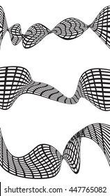 Abstract black wave isolated on white background. Vector illustration for modern business design. Futuristic wallpaper. Cool element for presentation, set collection.