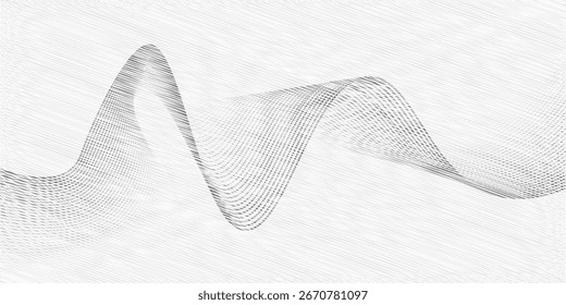 Fondo Abstractas de la línea de onda negra en blanco