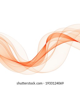 Abstrakte schwarze Welle von Linien, geschwungene Streifen. Vektorgrafik