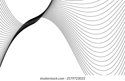 abstract black wave lines design suitable for background.