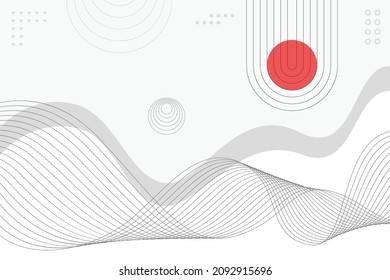 fondo minimalista de líneas de onda negra abstractas