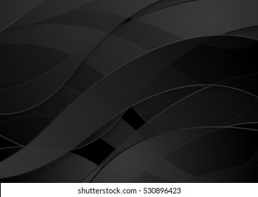 Abstract black waves concept corporate vector background