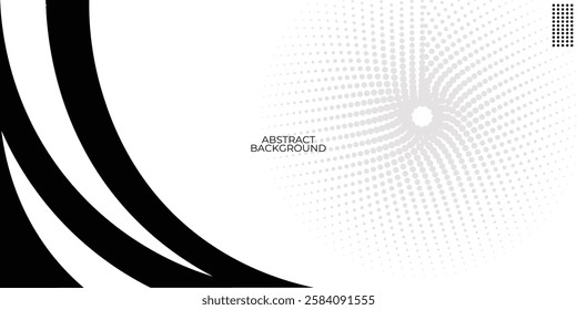 Abstract black waves are flowing on black and white background. red line background curve element. Suit for business, cover, banner, wallpaper, corporate