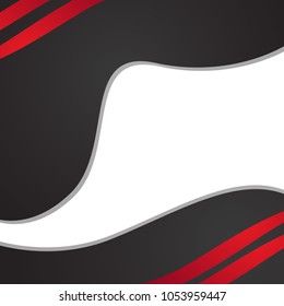 Abstract black waves on a white background use the vector composition, banner, your business