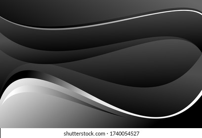 Abstract black wavy background for brochure, website, flyer design