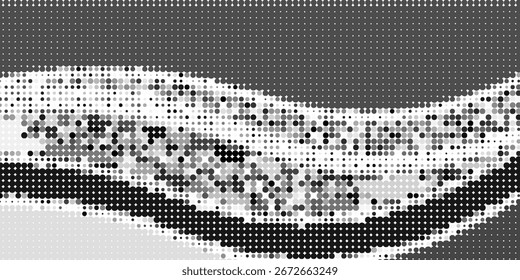 Fondo ondulado negro Abstractas. Vector EPS 10