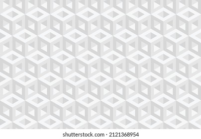 Motif abstrait géométrique harmonieux 3d noir et blanc. cubes hexagonaux isométriques, illusion d'optique, arrière-plan moderne en couleur grise neutre.
