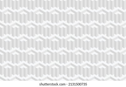 Motif abstrait géométrique harmonieux 3d noir et blanc. cubes hexagonaux isométriques, illusion d'optique, arrière-plan moderne en couleur grise neutre.