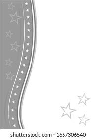 Abstract black white American flag symbols wave pattern frame card banner with copy space for your text.