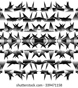 Abstract black and white artistic vector image. Repeatable