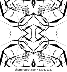 Abstract black and white artistic vector image. Repeatable