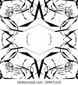 Abstract black and white artistic vector image. Repeatable