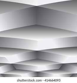 Abstract black and white background with 3d block shapes.