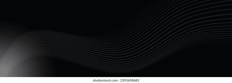 abstract black and white background art wave design. Eps 10