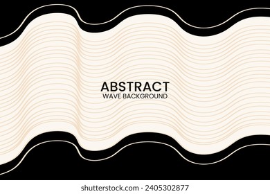Resumen de fondo negro y blanco con hermosas formas fluidas banner de movimiento Vector