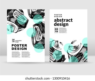 The abstract black and white background. It can be used for posters, cards, flyers, brochures, magazines and any kind of cover. EPS 10