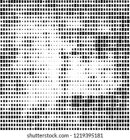 Abstract black and white background. Chaotic vector pattern