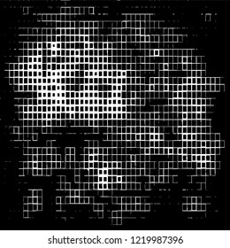 Abstract black and white background. Chaotic vector pattern