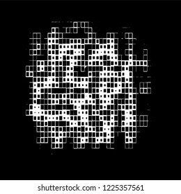 Abstract black and white background. Chaotic vector pattern