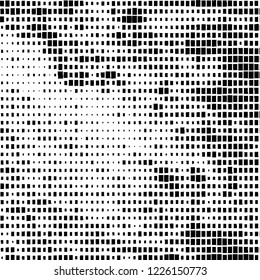 Abstract black and white background. Chaotic vector pattern