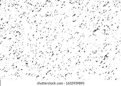 Abstract black and white background, chaotic spots and dots. Vector design.